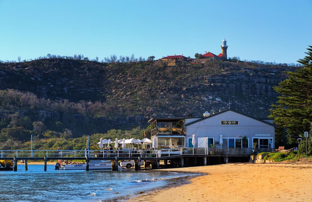 Barrenjoey headland above the Palm Beach wharf
